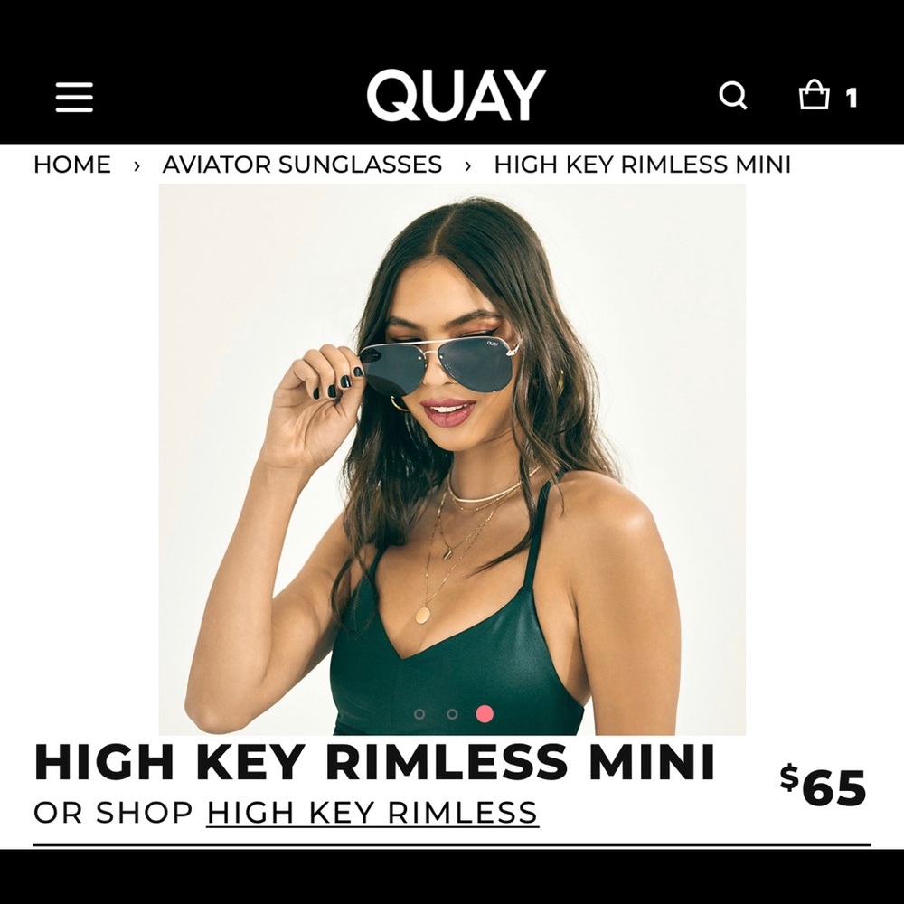 Quay High Key Mini-Teal/Gold